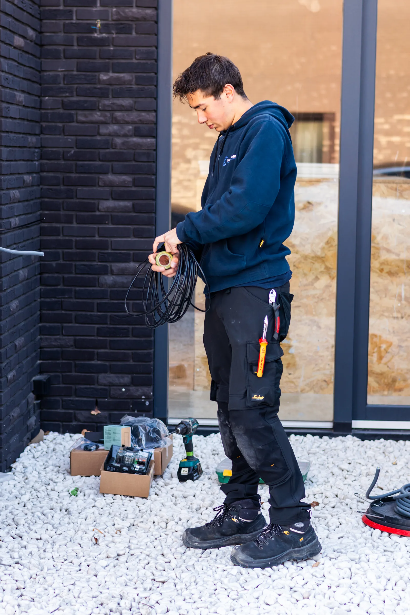 ChargeCars monteur aan het werk